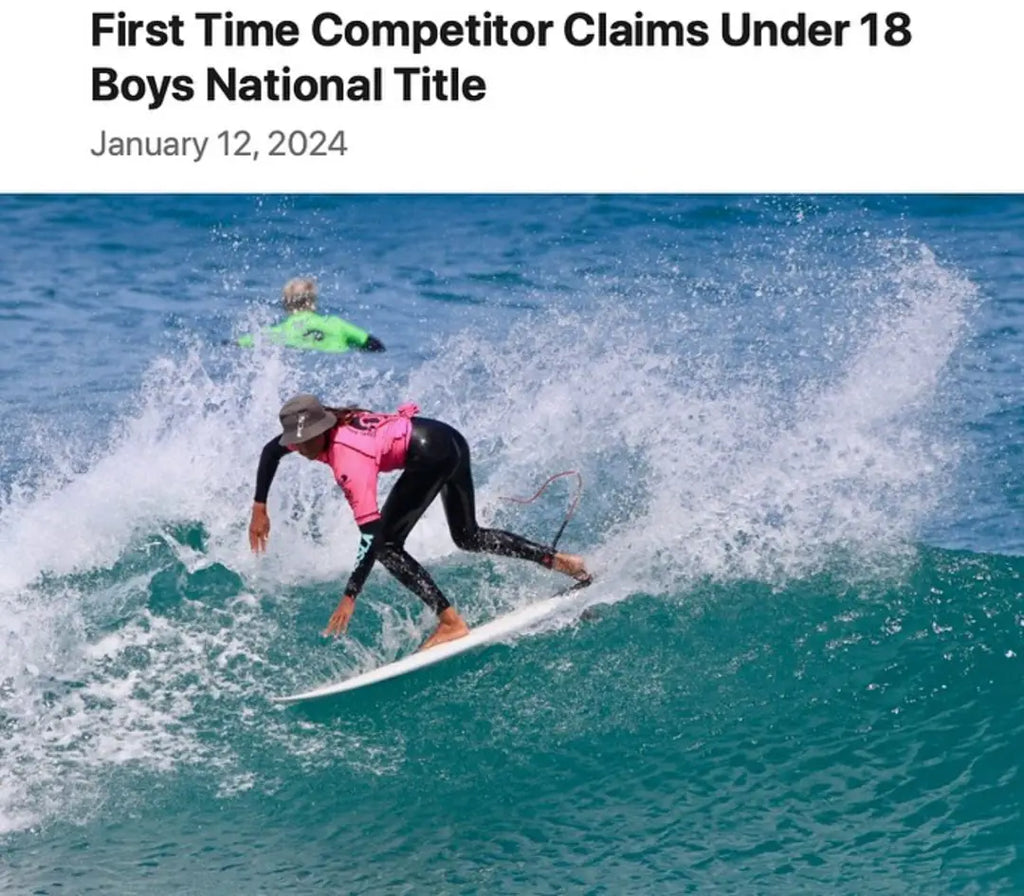 Groms are ripping Tai national champ and Joe second in the under 18 groms