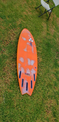 Step up 6.3 ci fever in custom resin tint woolflex – Barron Surfboards