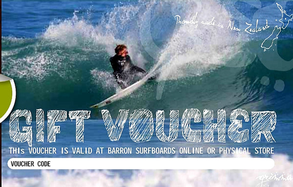 Barron surfboards gift vouchers
