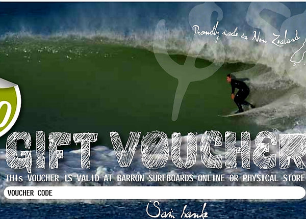 Barron surfboards gift vouchers