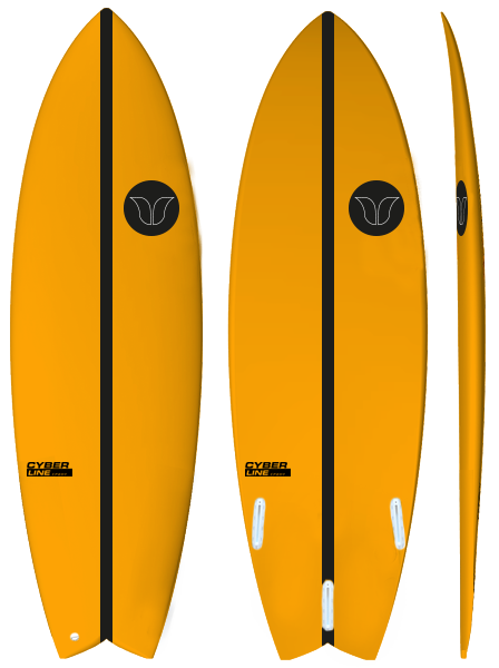 Fush Cyberline Orange - Barron Surfboards
